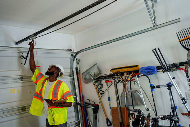 Professional Garage Door Panel Replacement technician working in Dublin, GA